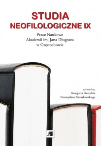 Studia neofilologiczne IX Studia neofilologiczne IX
