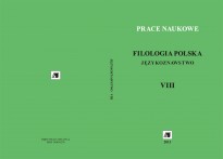 Filologia Polska . Językoznawstwo VIII Filologia Polska . Językoznawstwo VIII